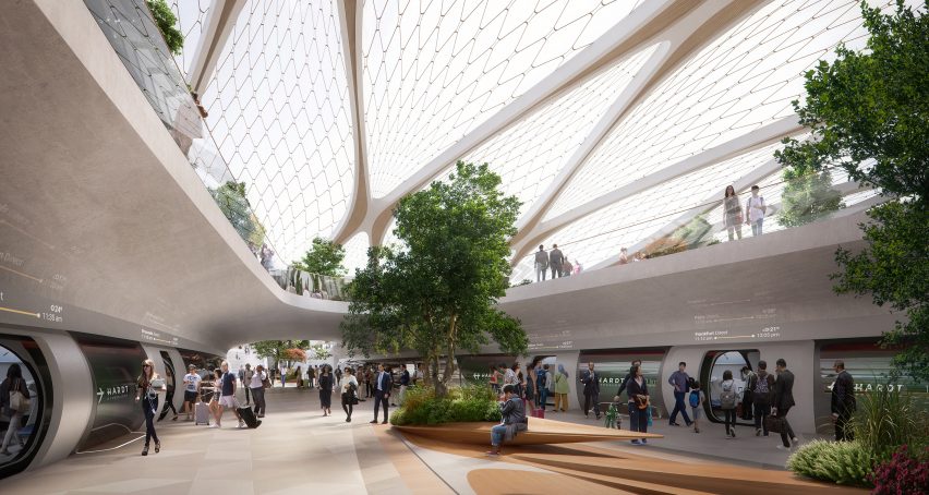 UNStudio unveils modular hyperloop station concept