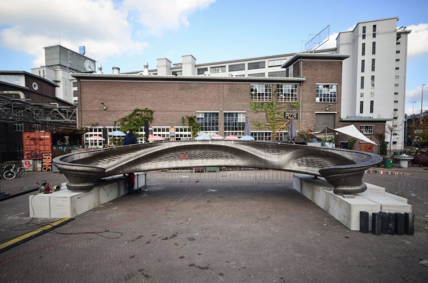 World's first 3D-printed steel bridge completed