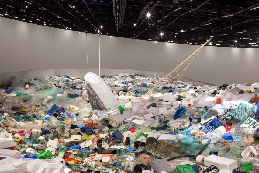 Tadashi Kawamata fills Lisbon museum with plastic to warn about ocean debris