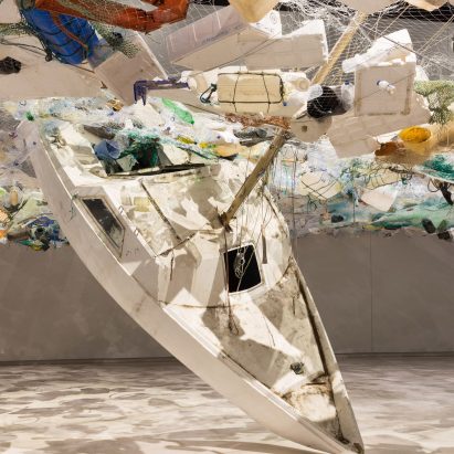 Dezeen's top 10 installations of 2018: Over Flow, Portugal, by Tadashi Kawamata
