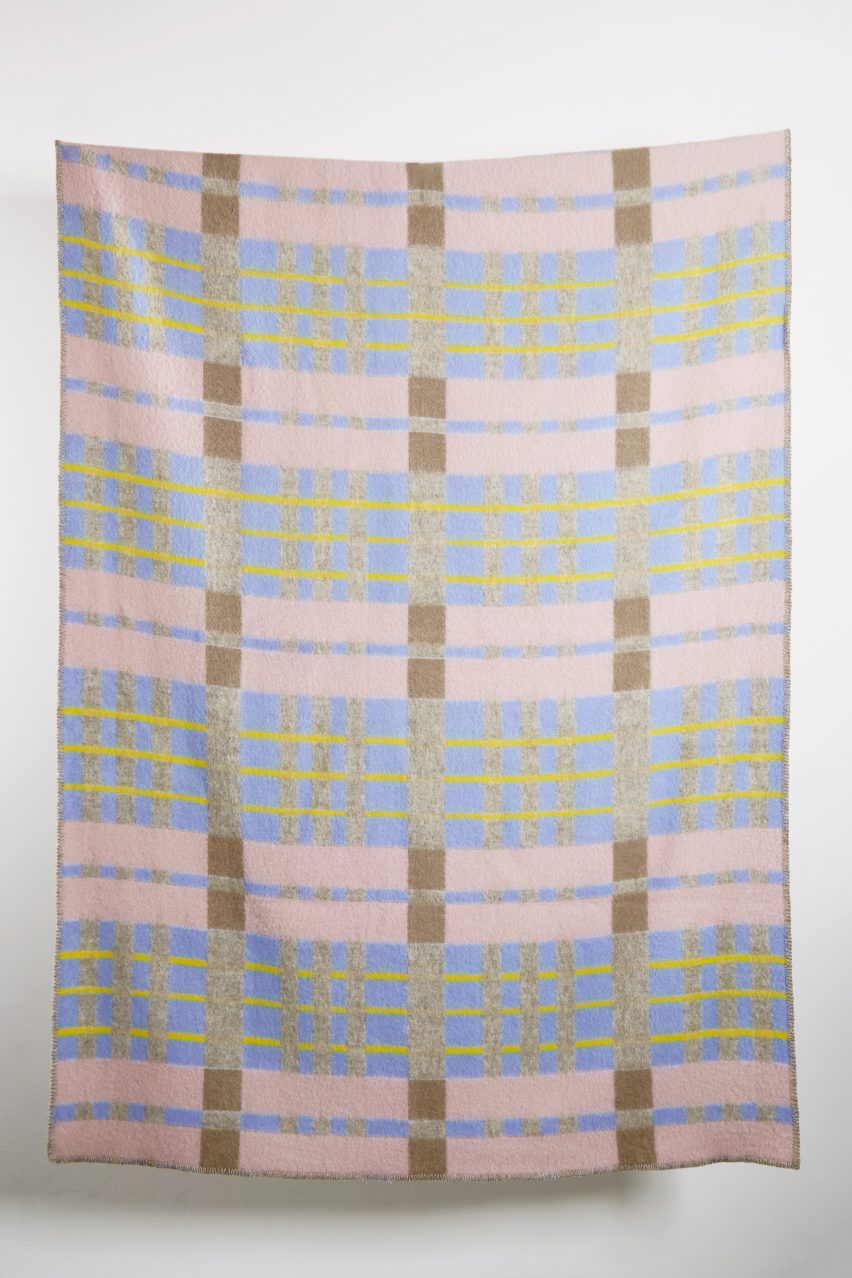 ZigZagZurich use twisted yarns to create kaleidoscopic melange blankets