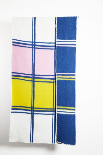 ZigZagZurich use twisted yarns to create kaleidoscopic melange blankets