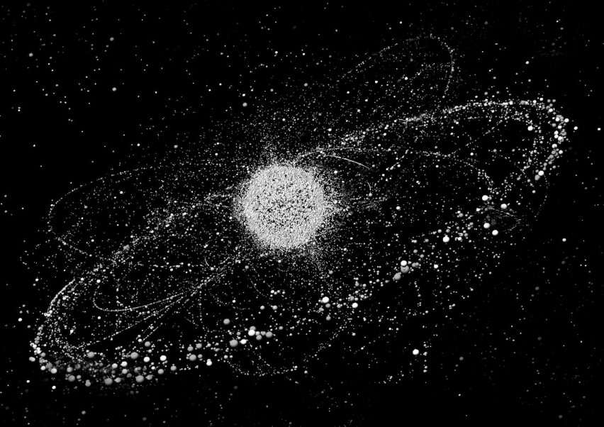 Daan Roosegaarde's UFO-like light installation tracks pieces of space waste in real time