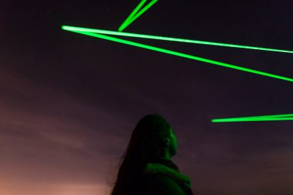 Daan Roosegaarde's UFO-like light installation tracks pieces of space waste in real time