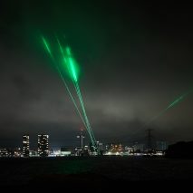 Daan Roosegaarde's UFO-like light installation tracks pieces of space waste in real time