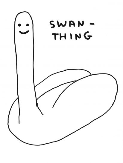 David Shrigley's inflatable "swan-things" spring to life in 12 minute cycles