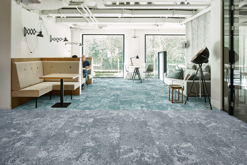Forbo Flooring System's latest range Tessera Cloudscape is designed to mimic the clouds in the sky