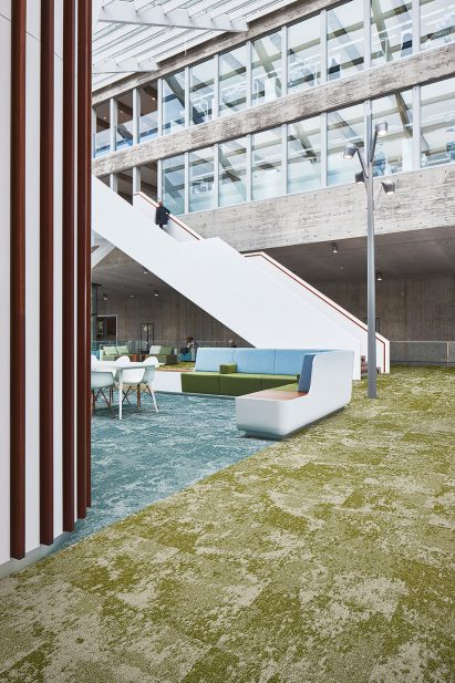Forbo Flooring System's latest range Tessera Cloudscape is designed to mimic the clouds in the sky