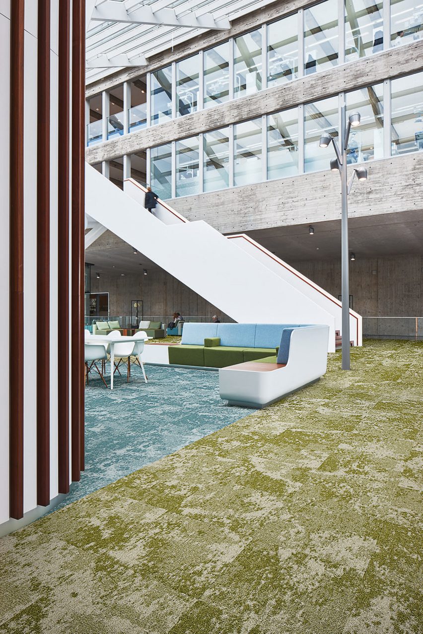 Forbo Flooring System's latest range Tessera Cloudscape is designed to mimic the clouds in the sky