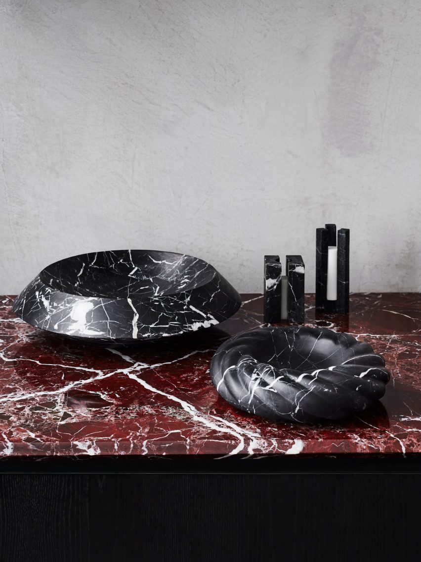 Greg Natale launches collection of decorative accessories made from marble, shell and brass