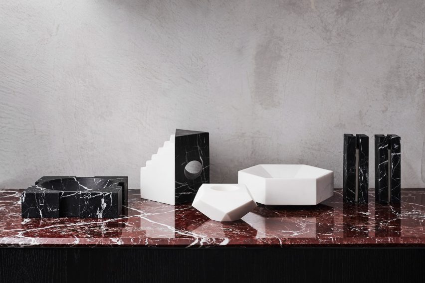 Greg Natale launches collection of decorative accessories made from marble, shell and brass