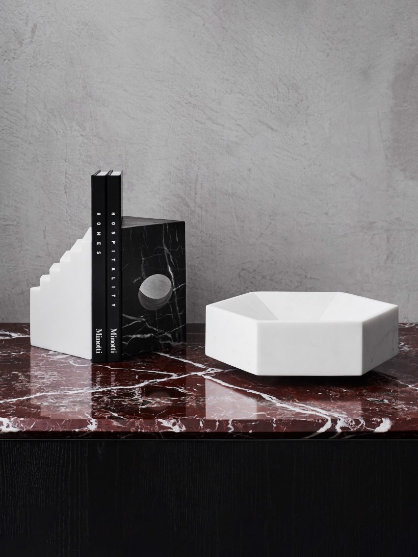 Greg Natale launches collection of decorative accessories made from marble, shell and brass