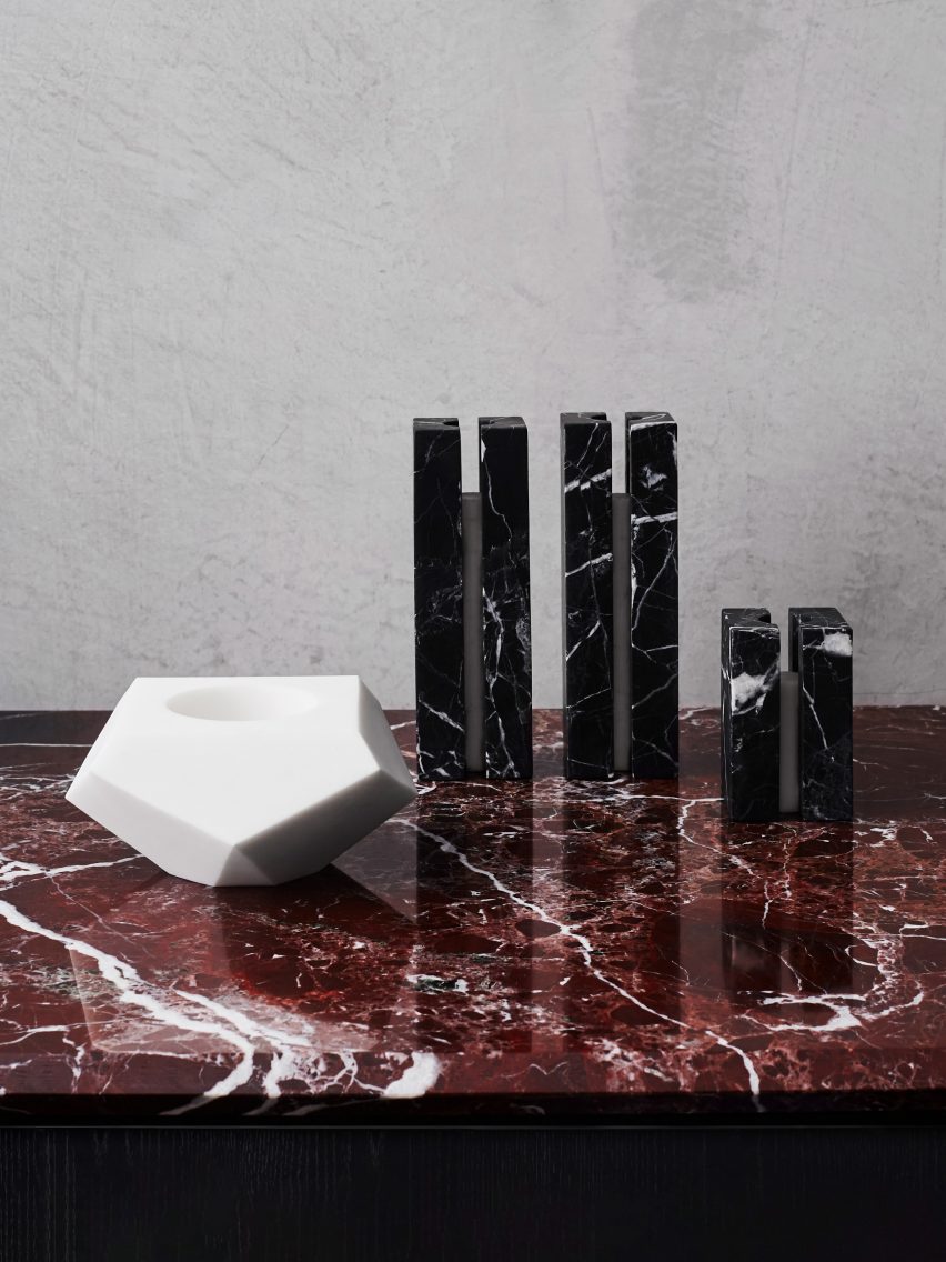 Greg Natale launches collection of decorative accessories made from marble, shell and brass