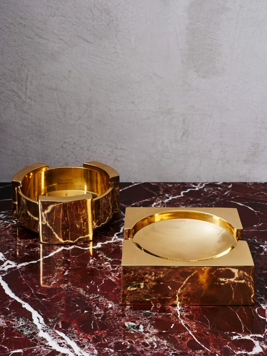 Greg Natale launches collection of decorative accessories made from marble, shell and brass