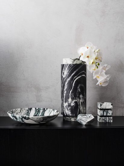 Greg Natale launches collection of decorative accessories made from marble, shell and brass