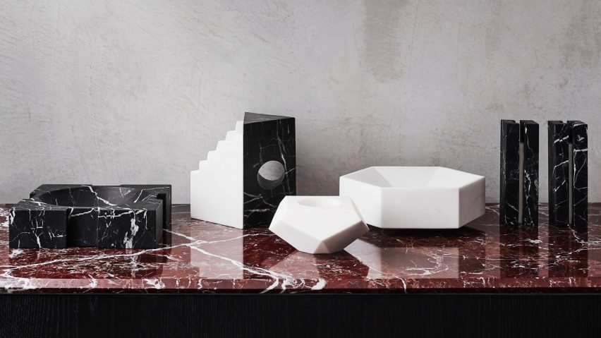 Greg Natale launches collection of decorative accessories made from marble, shell and brass