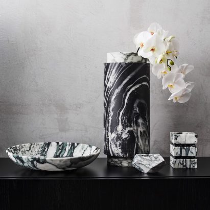 Greg Natale launches collection of decorative accessories made from marble, shell and brass
