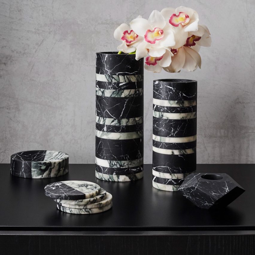 Greg Natale launches collection of decorative accessories made from marble, shell and brass
