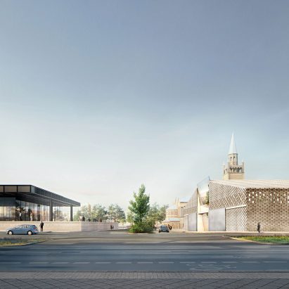 “What an ungainly neighbour for the elegant Mies building”