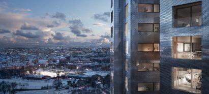 Herzog & de Meuron's Gasklockan tower in Stockholm
