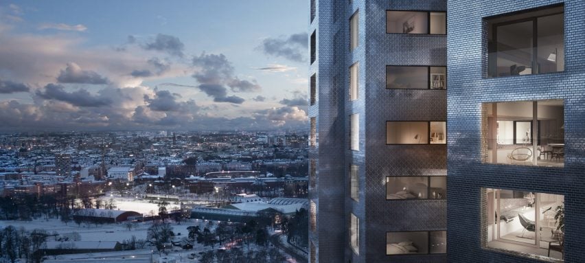Herzog & de Meuron's Gasklockan tower in Stockholm