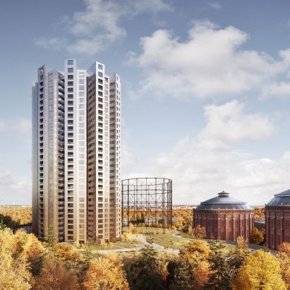Herzog & de Meuron's Gasklockan tower in Stockholm