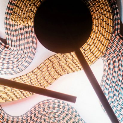 Laurids Gallée creates lamps out of cord traditionally used on costumes and uniforms