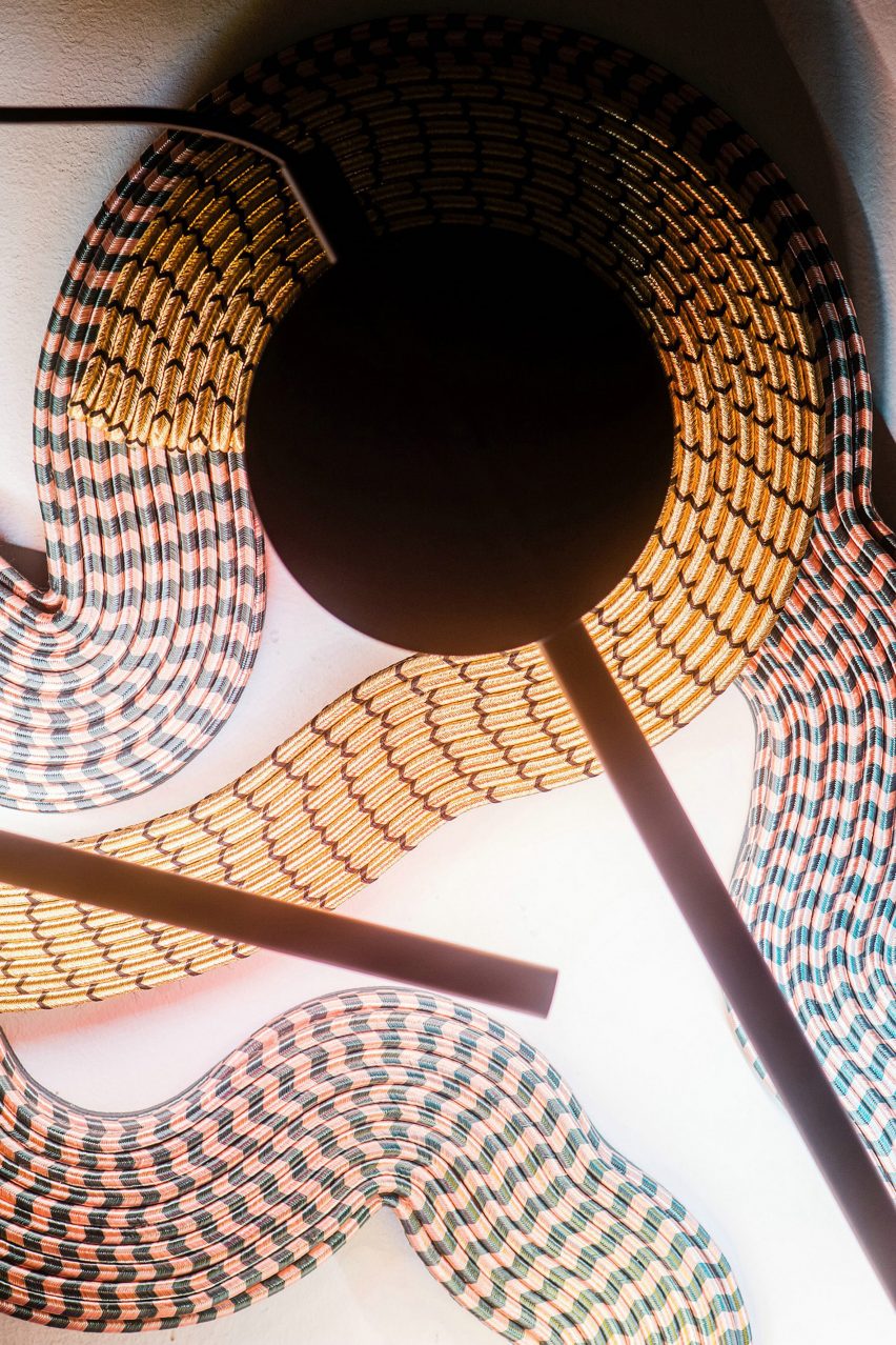 Laurids Gallée creates lamps out of cord traditionally used on costumes and uniforms