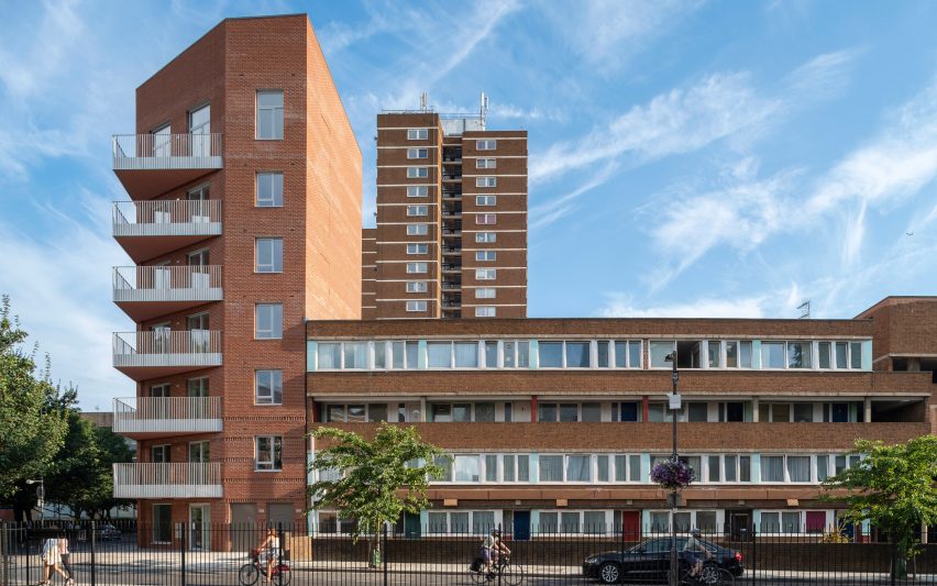 Bell Phillips adds red brick social housing block to south London estate