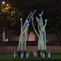 Neri Oxman's swarm of Fiberbots autonomously build architectural structures
