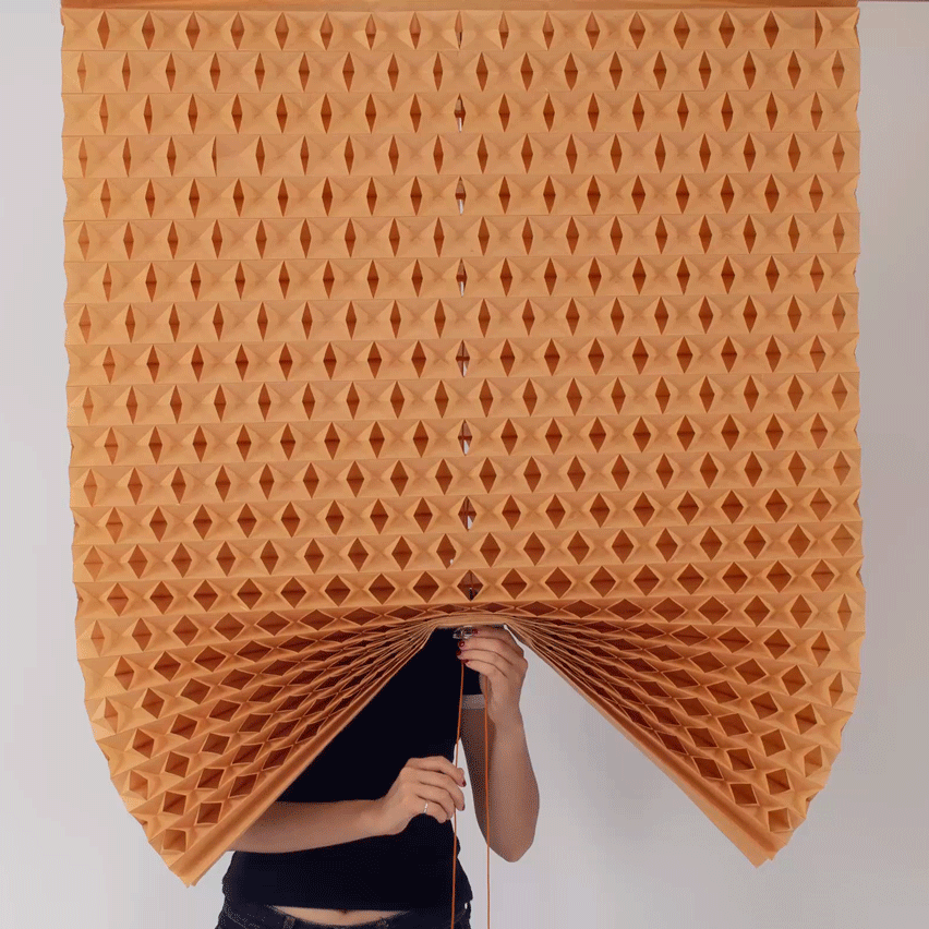 Kingston graduate invents blinds made from folded recycled paper
