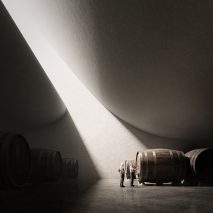 Rendering of Pingus Winery by Peter Zumthor