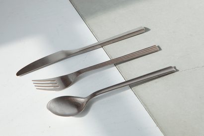 Aurore Brard designs tableware with coloured accents for visually impaired people