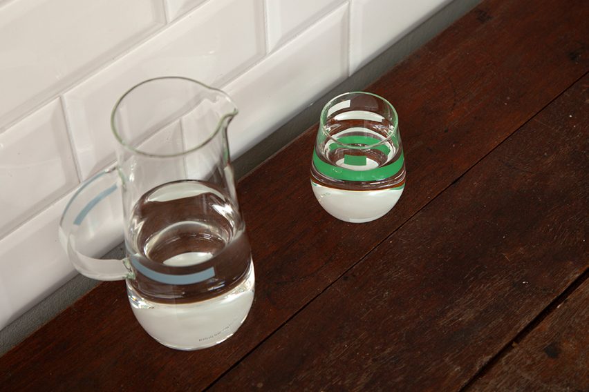 Aurore Brard designs tableware with coloured accents for visually impaired people