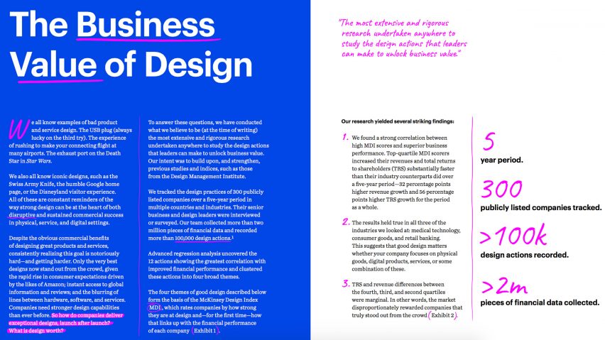 The Business Value of Design by McKinsey