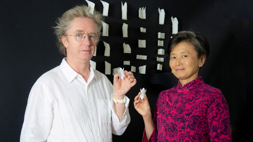 Tonkin Liu shrink their architectural shell lace structure for prototype windpipe stent