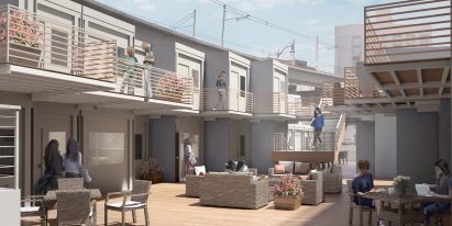 Homes for Hope is a homeless housing solution for Los Angeles by architecture studio MadWorkshop that aims to bridge the gap between life on the streets and permanent accommodation.