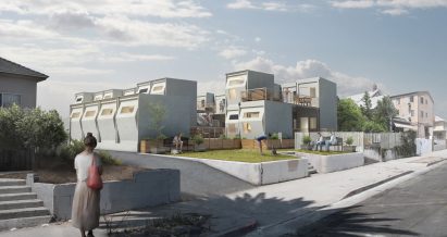 Homes for Hope is a homeless housing solution for Los Angeles by architecture studio MadWorkshop that aims to bridge the gap between life on the streets and permanent accommodation.