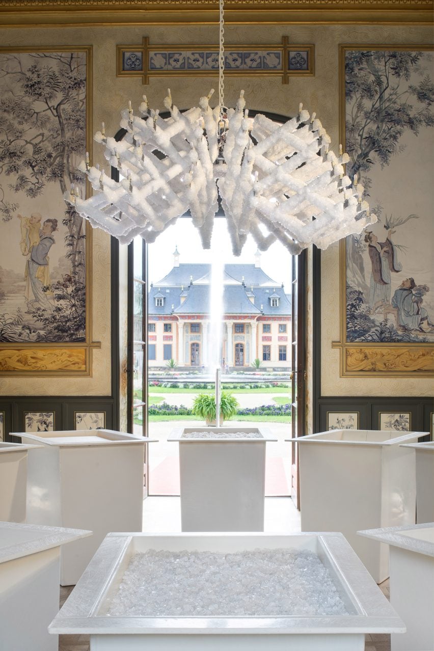 Prague designers grow a chandelier using a mineral crystallisation process