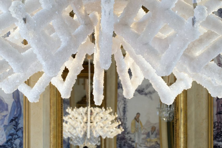 Prague designers grow a chandelier using a mineral crystallisation process