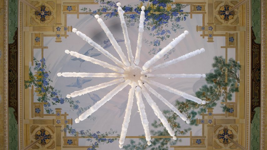 Prague designers grow a chandelier using a mineral crystallisation process