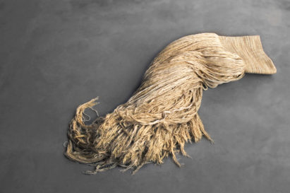 Erez Nevi Pana's Unravelled peace silk wall tapestries are made without harming silk worms