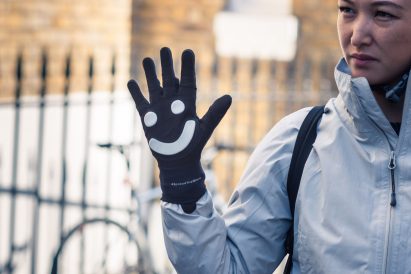 Loffi's smiley cycling glove combats the "complex issue" of road rage