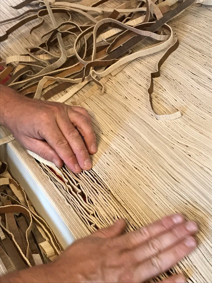 Palm leather rugs by Tjeerd Veenhoven offer a vegan alternative to cow hide
