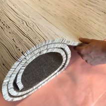 Palm leather rugs by Tjeerd Veenhoven offer a vegan alternative to cow hide