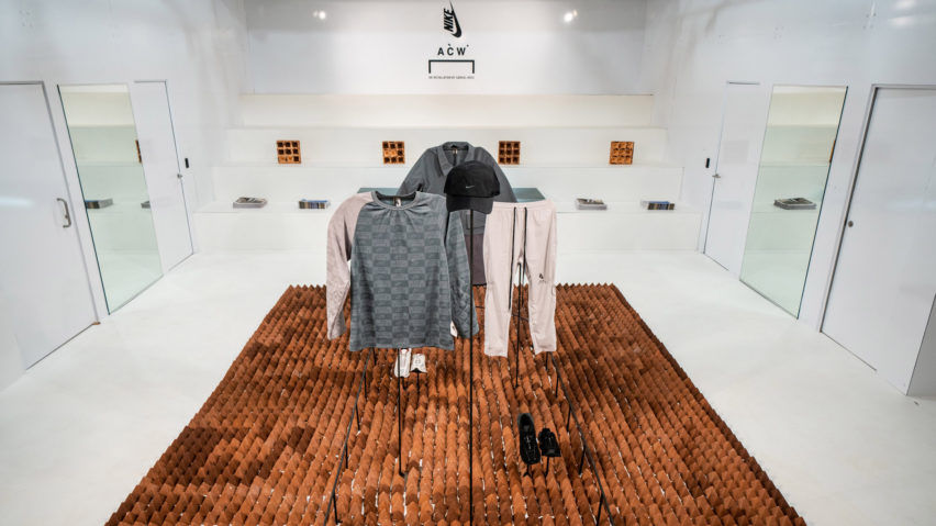 Architectural Association creates terracotta floor show for Samuel Ross’ Nike collection