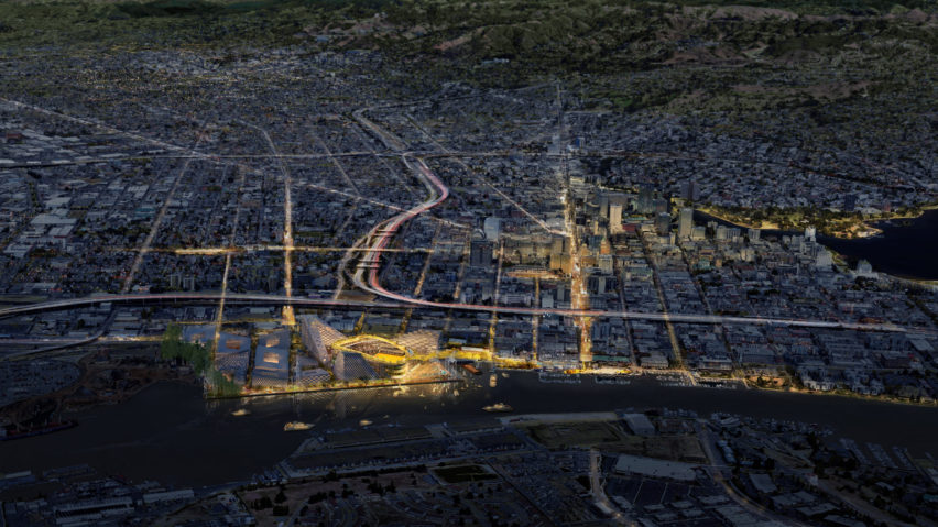 Oakland A stadium by BIG