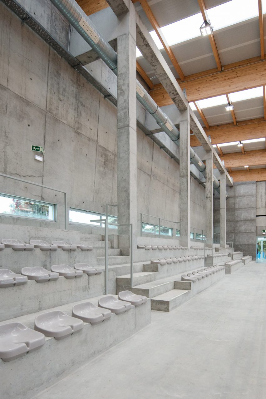 Angular forms create "dynamic" aesthetic at Portuguese sports facility by Valdemar Coutinho Arquitectos