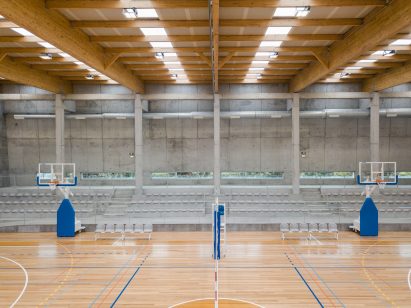 Angular forms create "dynamic" aesthetic at Portuguese sports facility by Valdemar Coutinho Arquitectos