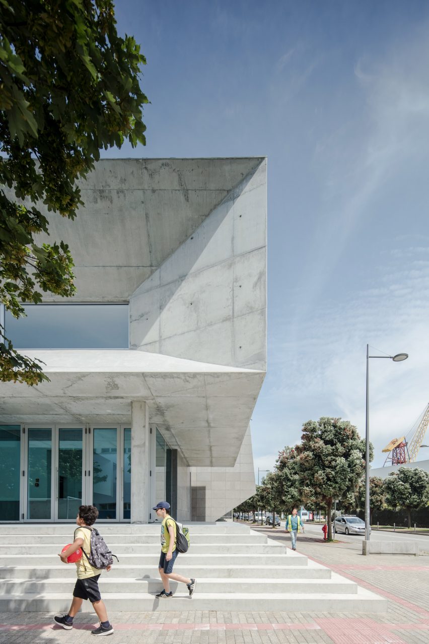 Angular forms create "dynamic" aesthetic at Portuguese sports facility by Valdemar Coutinho Arquitectos